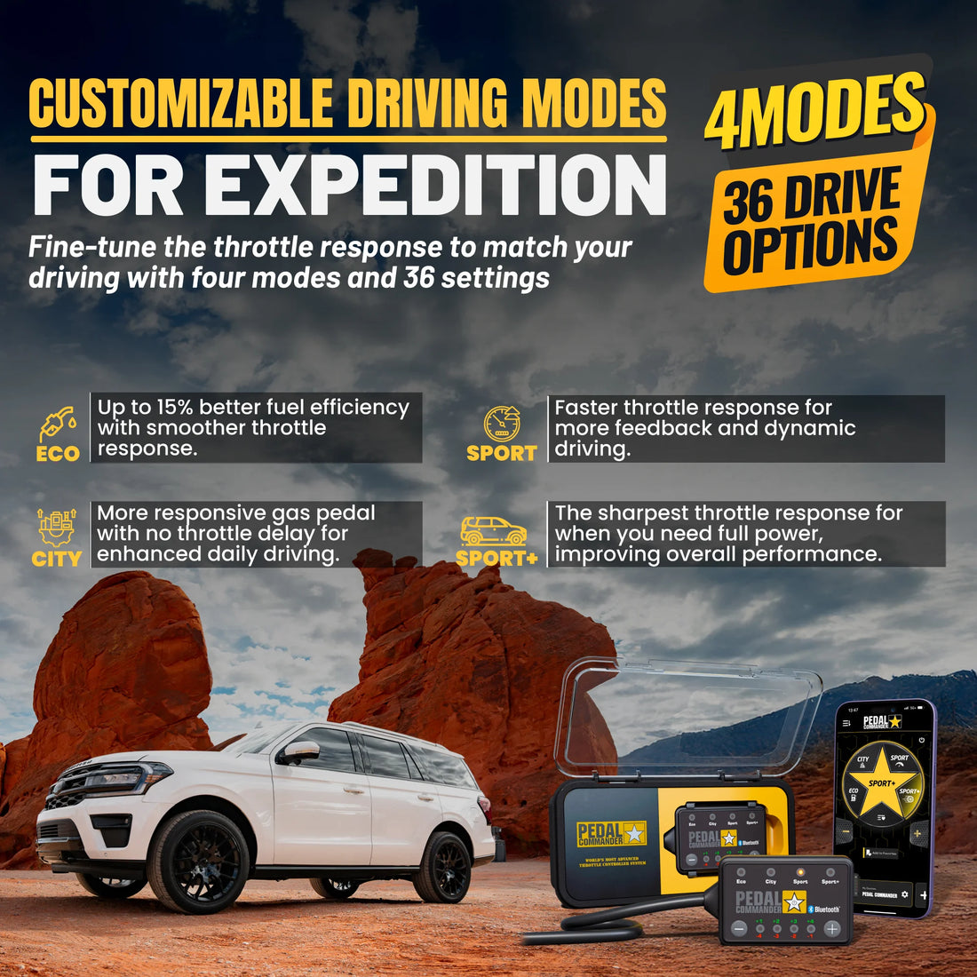 Pedal Commander® for Ford Expedition 4 modes 36 drive options