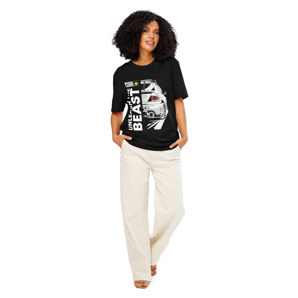 
Unisex Organic Ribbed Neck T-shirt | Unleash the Beast
