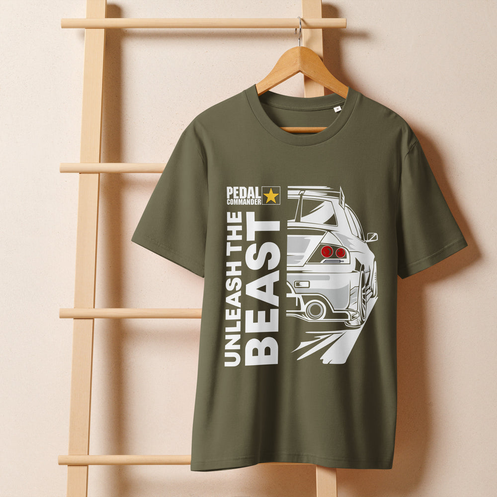 
Unisex Organic Ribbed Neck T-shirt | Unleash the Beast
