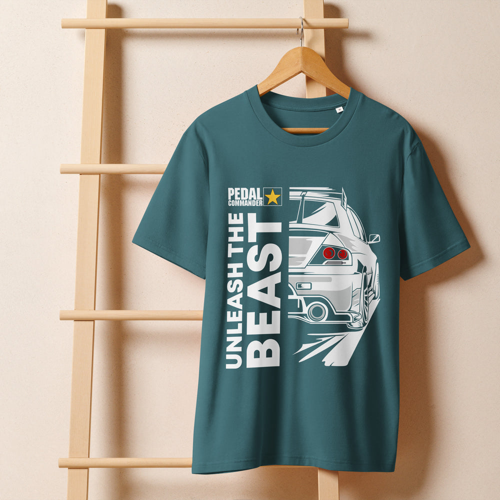 
Unisex Organic Ribbed Neck T-shirt | Unleash the Beast
